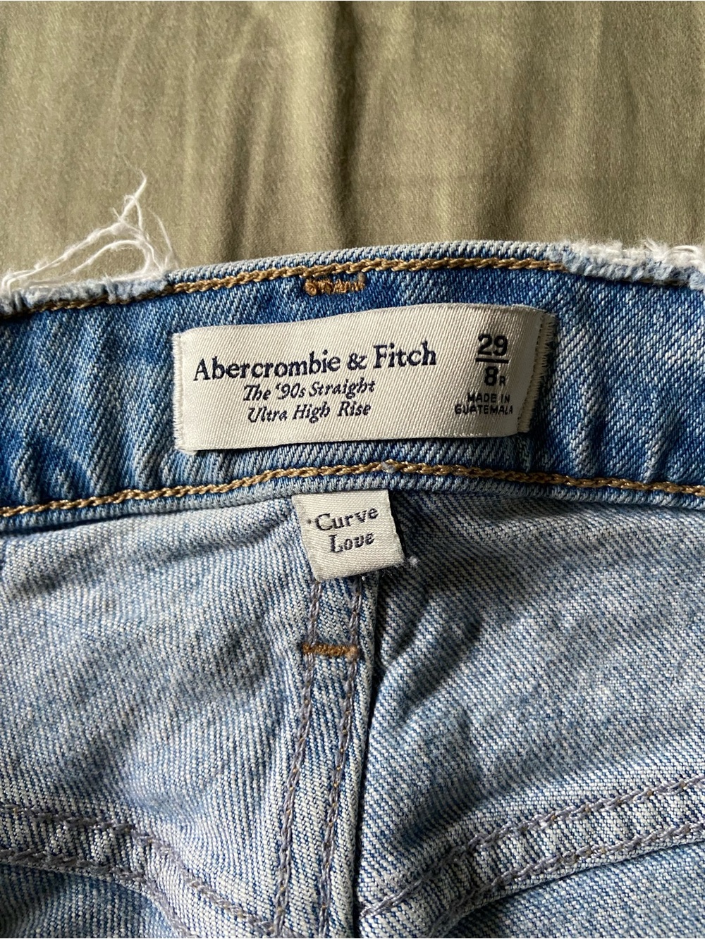 Abercrombie & Fitch Light Blue High-Rise '90s Straight Jeans